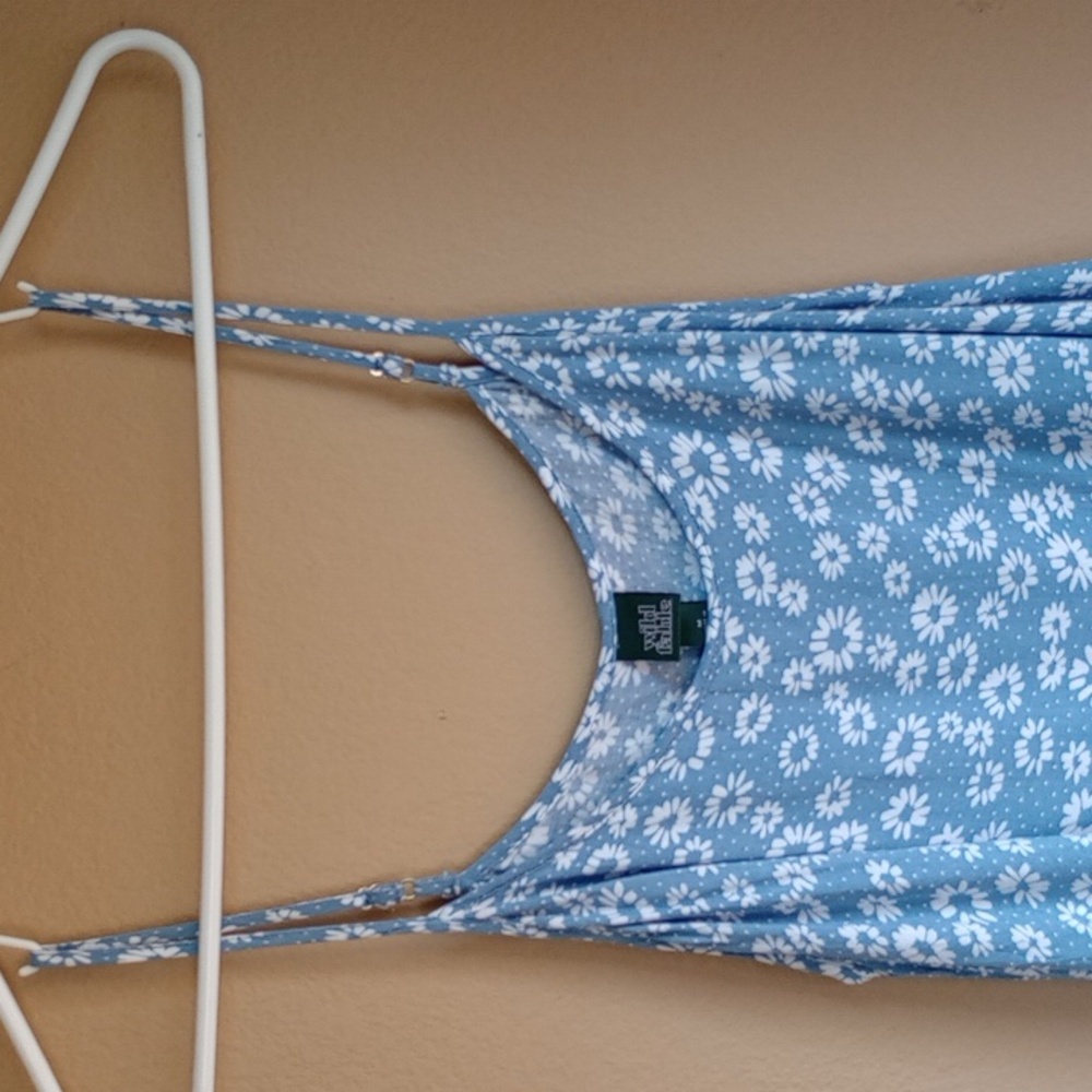 Wild Fable Floral Blue Cotton mini tank dress size M - Picture 2 of 8